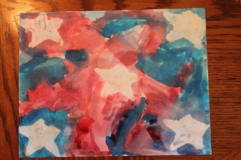 Fourth of July Watercolor Activity